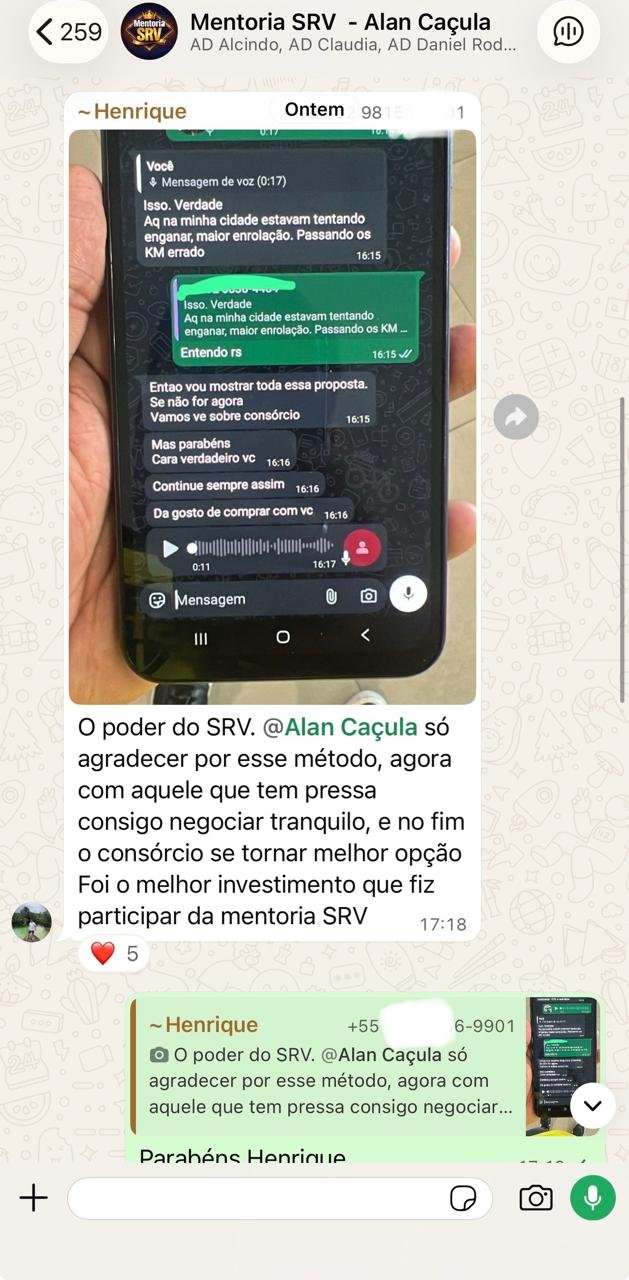 Depoimento Henrique sobre a Mentoria SRV