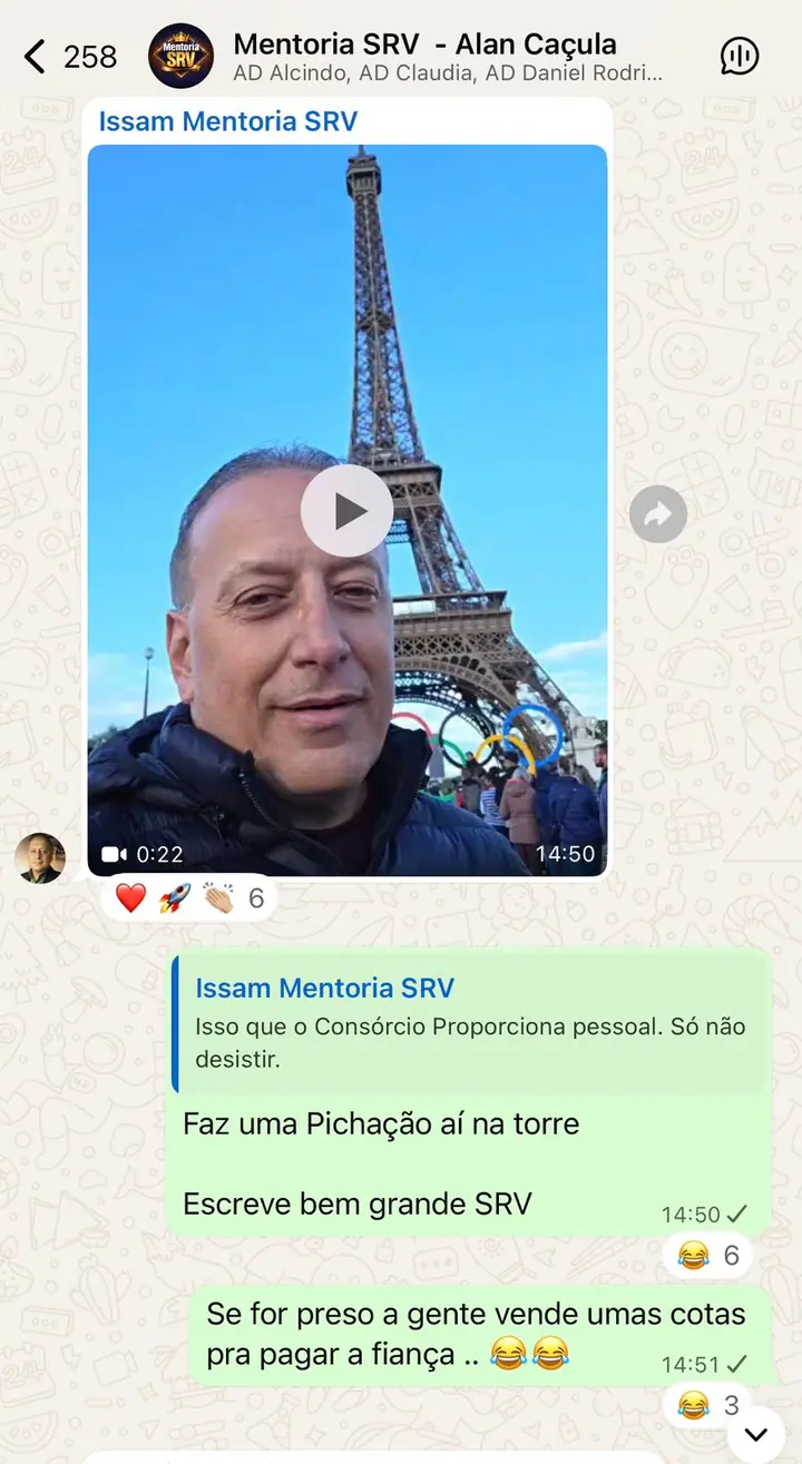 Depoimento Issam no grupo da Mentoria SRV
